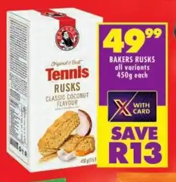 Shoprite Bakers rusks offer
