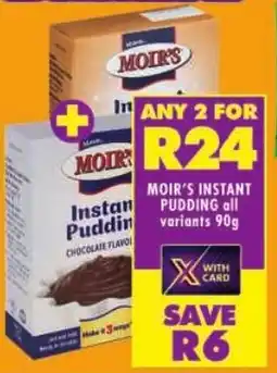 Shoprite Moir's instant pudding offer