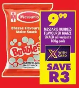 Shoprite Messaris bubbles flavoured maize snack offer