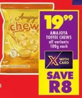 Shoprite Amajoya toffee chews offer