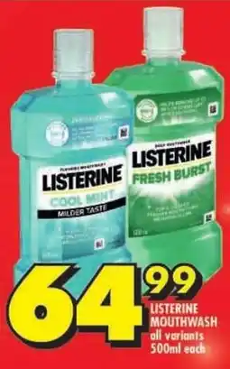 Shoprite Listerine mouthwash offer