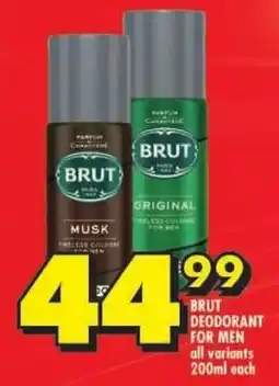 Shoprite Brut deodorant for men offer