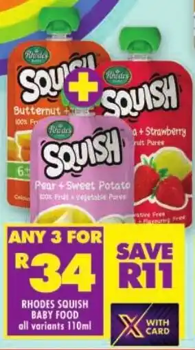 Shoprite Rhodes squish baby food offer