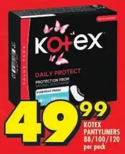 Shoprite Kotex pantyliners offer