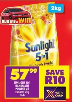 Shoprite Sunlight 5in1 handwash powder offer