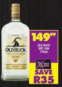 Shoprite Old buck dry gin offer