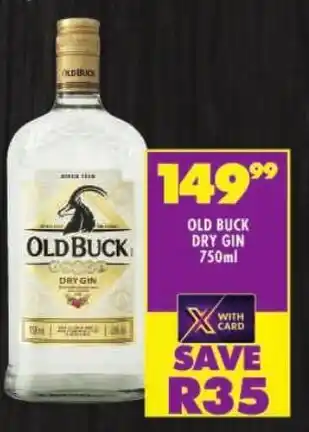 Shoprite Old buck dry gin offer