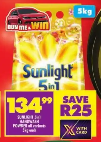 Shoprite Sunlight 5in1 handwash powder offer