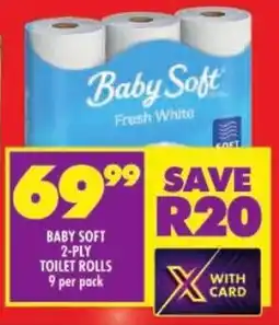 Shoprite Baby soft 2-ply toilet rolls offer