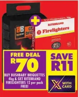 Shoprite Bushbaby briquettes offer