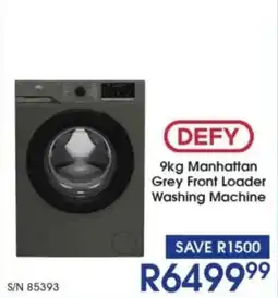 Hirsch's DEFY Manhattan Grey Front Loader Washing Machine offer