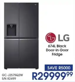 Hirsch's LG Black Door-in-Door Fridge offer