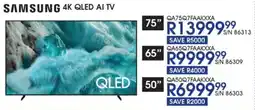 Hirsch's SAMSUNG 75" 4K QLED AI TV offer