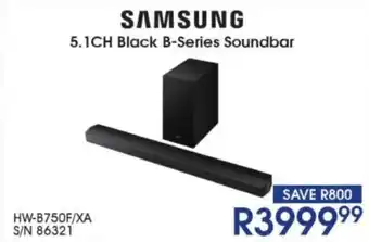 Hirsch's SAMSUNG 5.1CH Black B-Series Soundbar offer
