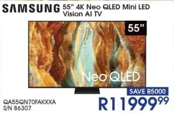 Hirsch's SAMSUNG 55" 4K Neo QLED Mini LED Vision AI TV offer