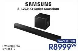 Hirsch's SAMSUNG 5.1.2CH Q-Series Soundbar offer