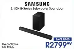 Hirsch's SAMSUNG 3.1CH B-Series Subwoofer Soundbar offer
