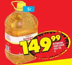 Shoprite RITEBRAND SUNFLOWER SEED OIL 5ℓ offer