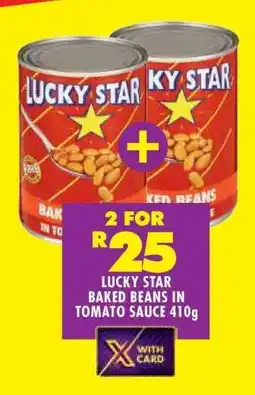 Shoprite LUCKY STAR BAKED BEANS IN TOMATO SAUCE 410g offer