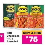 Game Koo Chakalaka Assorted-For 4 x 410g offer