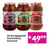 Game All Joy Spaghetti Sauce Assorted-820g Each offer