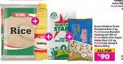 Game Econo Medium Grain Parboiled Rice 2Kg + Econo Blended Cooking Oil 750ml + White Star Super M-For All offer