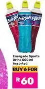 Game Energade Sports Drink Assorted-For 6 x 500ml offer