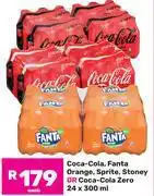 Game Coca Cola, Fanta Orange, Sprite, Stoney Or Coca Cola Zero-24 x 300ml Each offer
