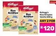 Game Kellogg's Rice Krispies Vanilla-For 2 x 500g offer