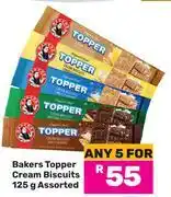 Game Bakers Topper Cream Biscuits-For 5 x 125g offer