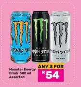 Game Monster Energy Drink Assorted-For 3 x 500ml offer