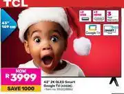 Game TCL 43 2K QLED Smart Google TV 43S5K (850028882) offer
