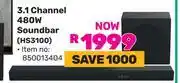 Game Hisense 3.1 Channel 480W Soundbar HS3100 (850013404) offer