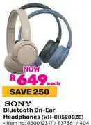 Game Sony Bluetooth On Ear Headphones WH-CH520BZE (850012317/837361/404)-Each offer
