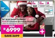 Game Hisense 58 QLED Smart TV 58Q6Q Plus 2.1 Channel Soundbar HS1800 (850029201/850017773) offer