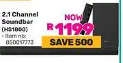 Game Hisense 2.1 Channel Soundbar HS1800 (850017773) offer