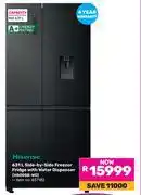 Game Hisense 631L Side By Side Freezer/Fridge With Water Dispenser H800SB-WD (837182) offer