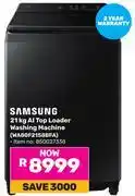 Game Samsung 21Kg AI Top Loader Washing Machine WA80F21S8BFA (850027338) offer