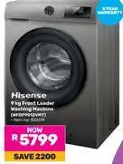 Game Hisense 9Kg Front Loader Washing Machine WFQP9012VMT (836119) offer