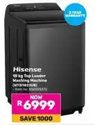 Game Hisense 18Kg Top Loader Washing Machine WT3I1823UB (850025372) offer