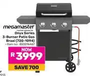 Game Megamaster Onyx Series 3-Burner Patio Gas Braai (720-1094) offer