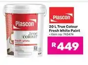 Game Plascon True Colour Fresh White Paint 745474-20Ltr offer