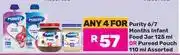 Game Purity 6/7 Months Infant Food Jar 125ml Or Pureed Pouch Assorted-For Any 4 x 110ml offer