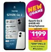 Game Techno Spark Go 2 64GB 4G Smartphone offer