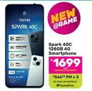 Game Techno Spark 40C 128GB 4G Smartphone offer