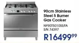 Hirsch's SAMSUNG 90cm Stainless Steel 5 Burner Gas Cooker offer