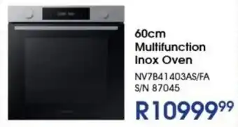Hirsch's SAMSUNG 60cm Multifunction Inox Oven offer