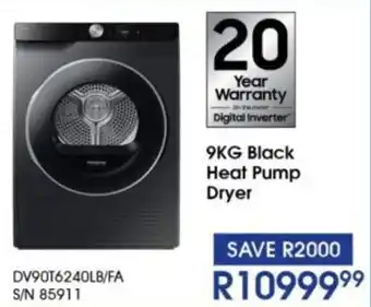 Hirsch's SAMSUNG Black Heat Pump Dryer offer