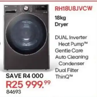 Hirsch's LG Dual Inverter Heat Pump Dryer offer