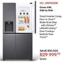 Hirsch's LG Side by Side Fridge Freezer offer
